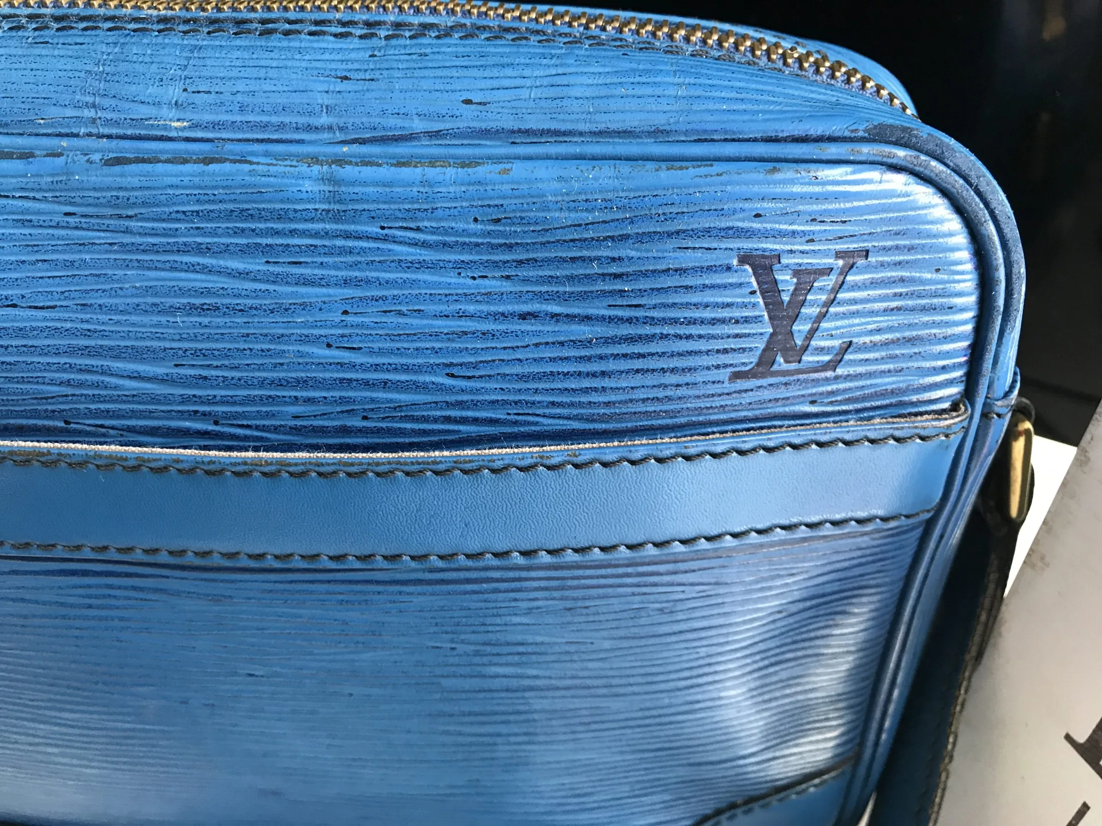 Blue Epi Leather Trocadero Handbag — image 10