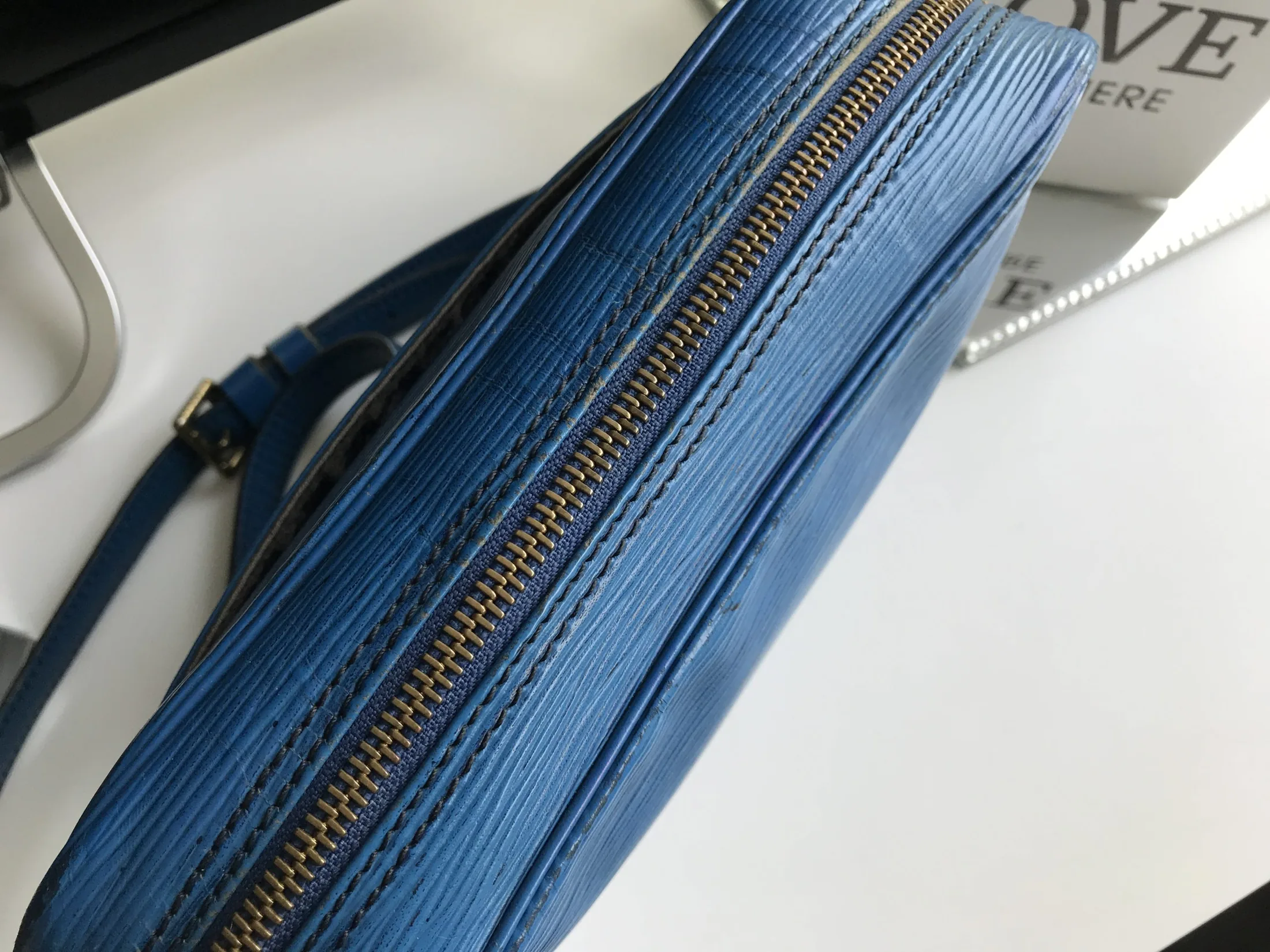 Blue Epi Leather Trocadero Handbag — image 11