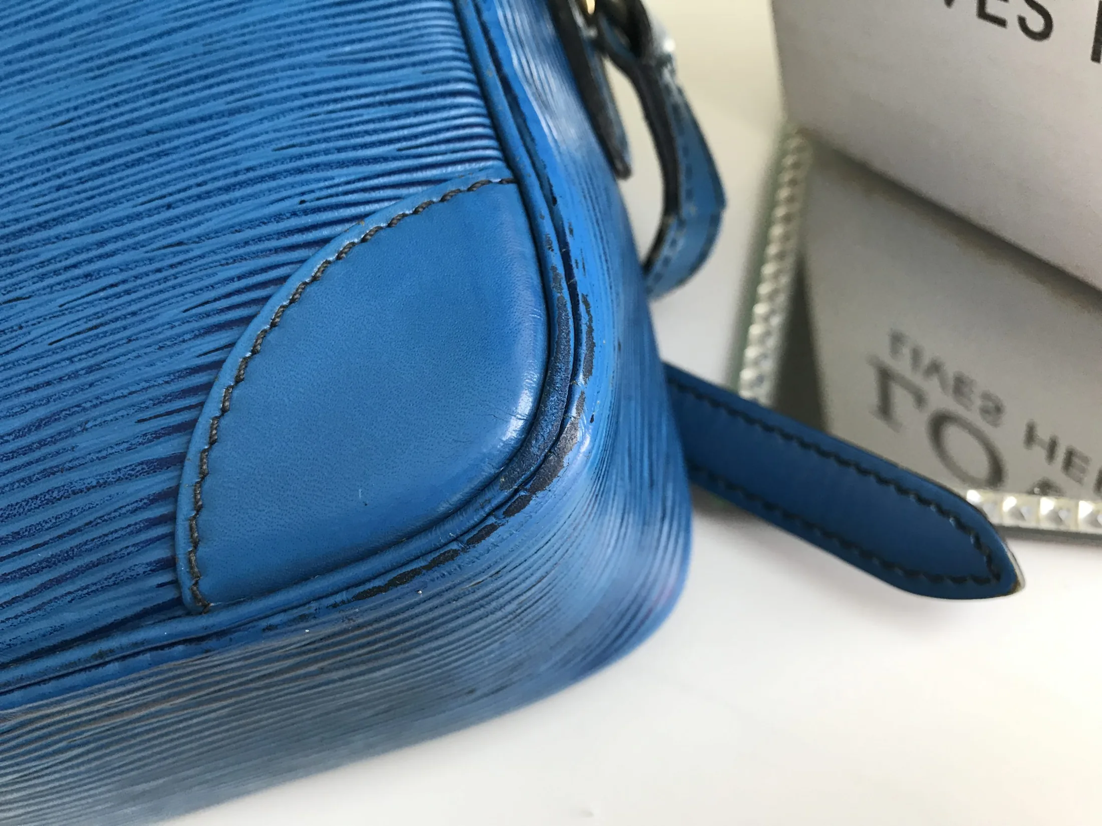 Blue Epi Leather Trocadero Handbag — image 12
