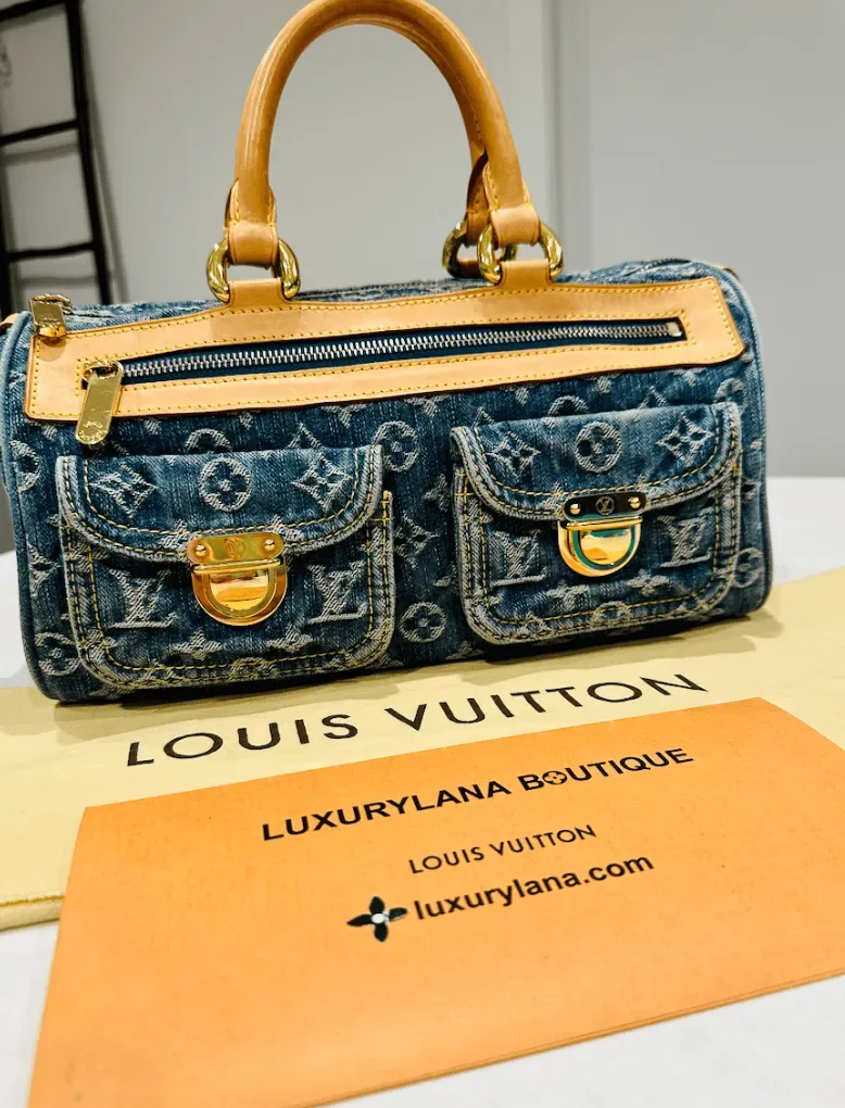 Louis Vuitton Blue Monogram Denim Neo Speedy Handbag — image 3