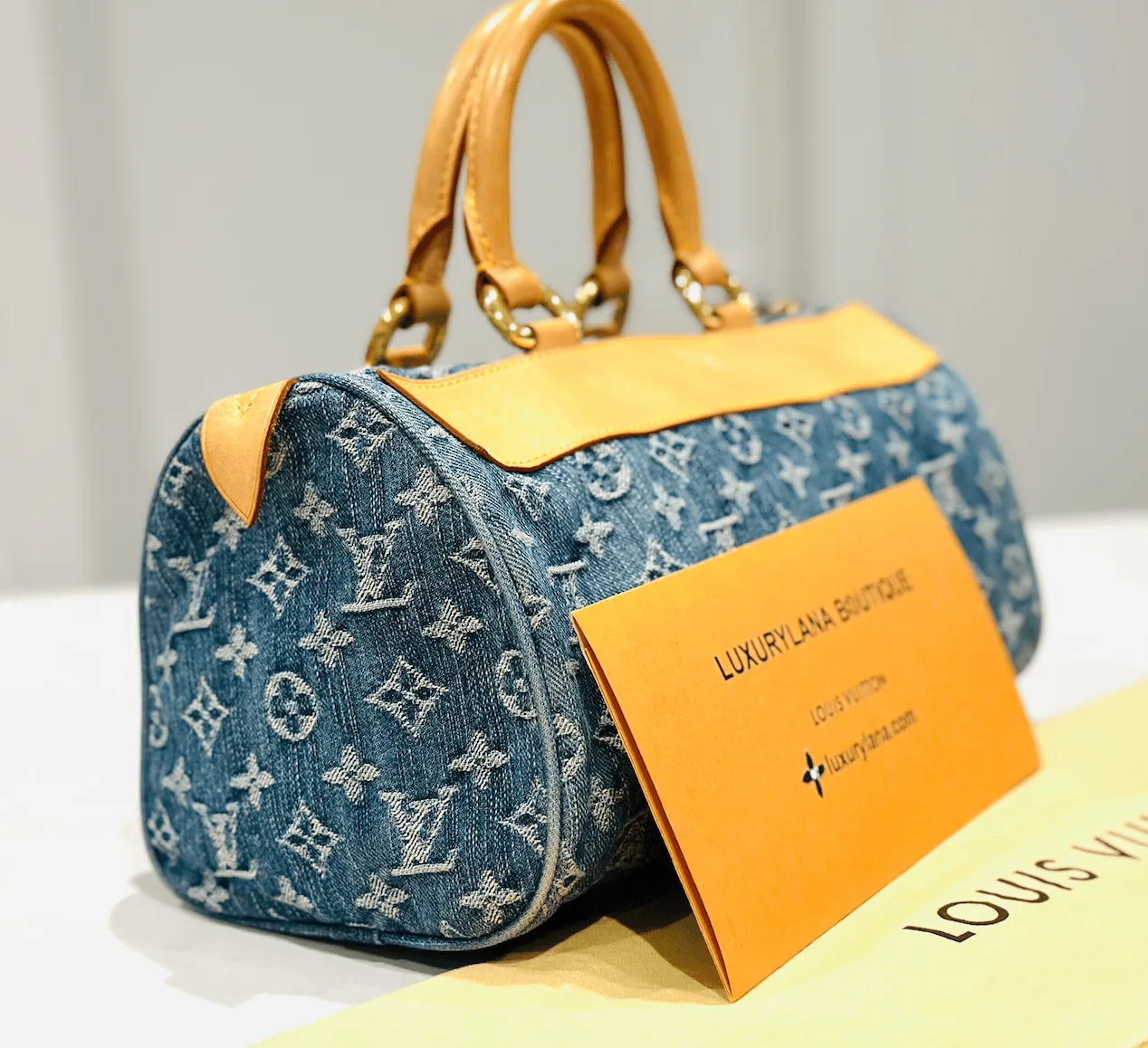 Louis Vuitton Blue Monogram Denim Neo Speedy Handbag — image 4
