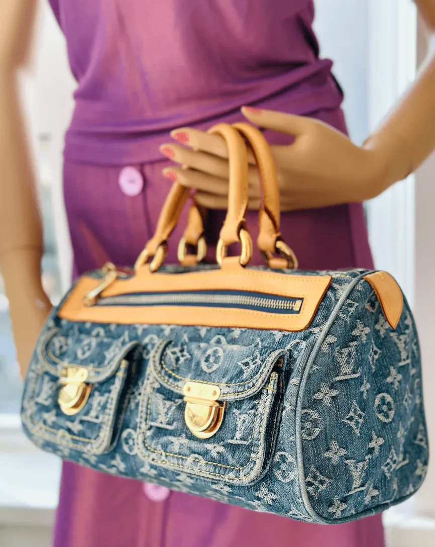 Louis Vuitton Blue Monogram Denim Neo Speedy Handbag — image 5