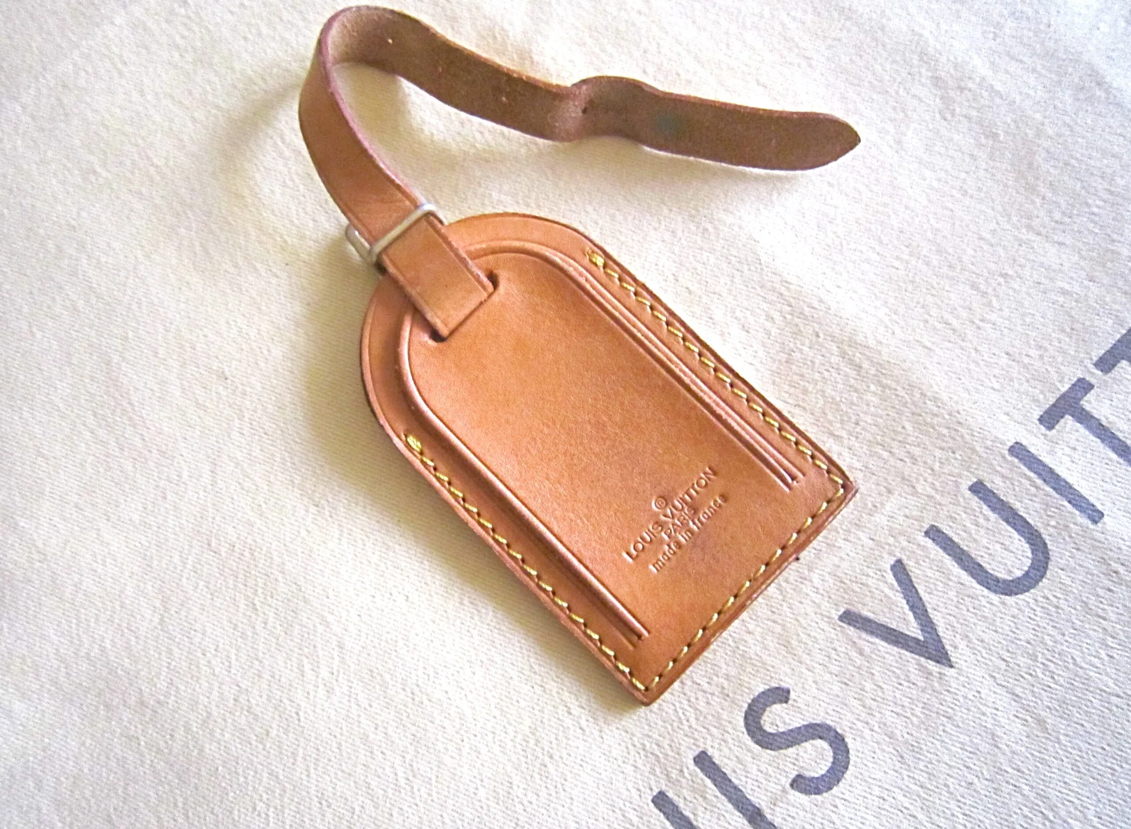 Vachetta Leather Cardholder Name Tag