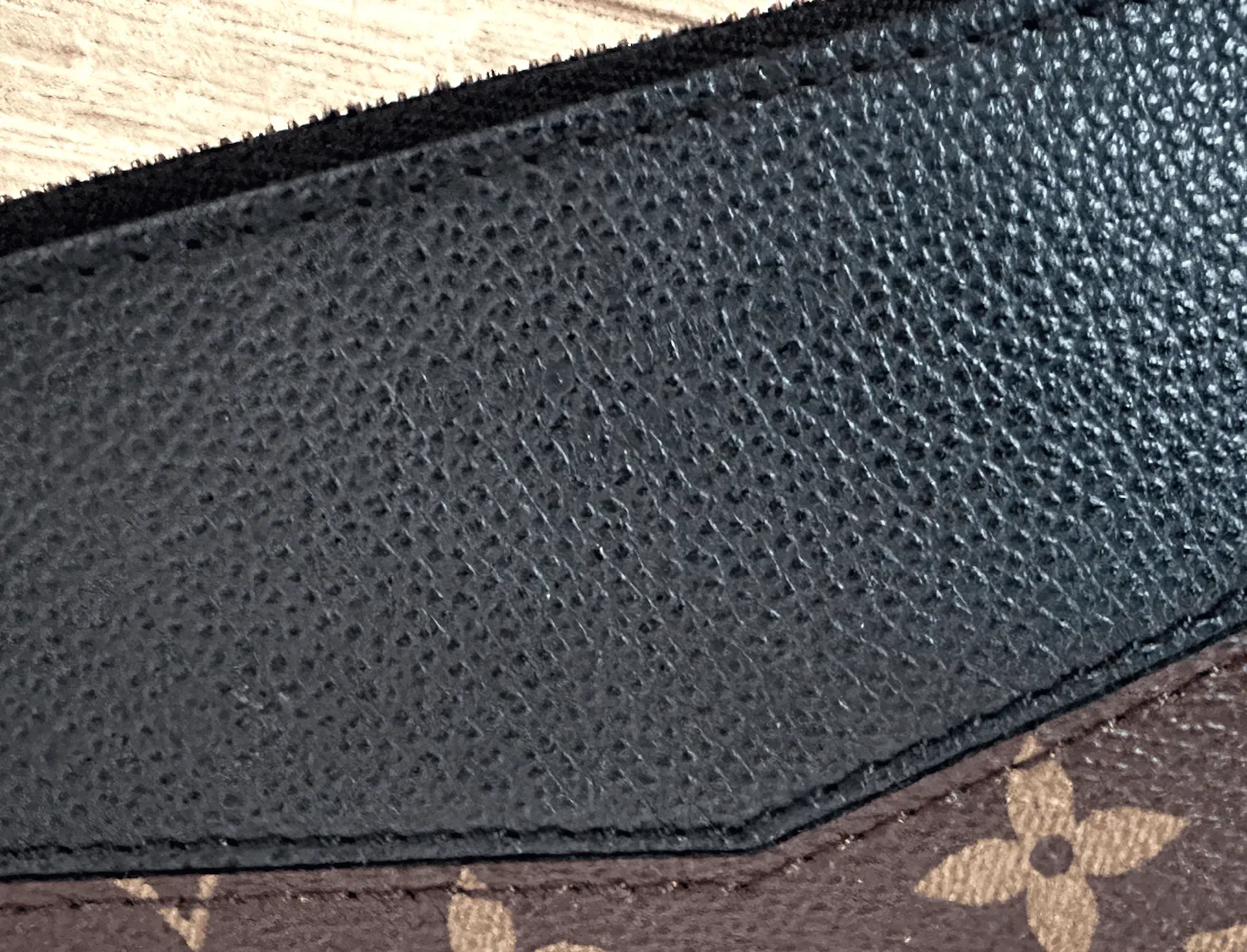 Daily Monogram Black Portfolio Leather Clutch — image 3