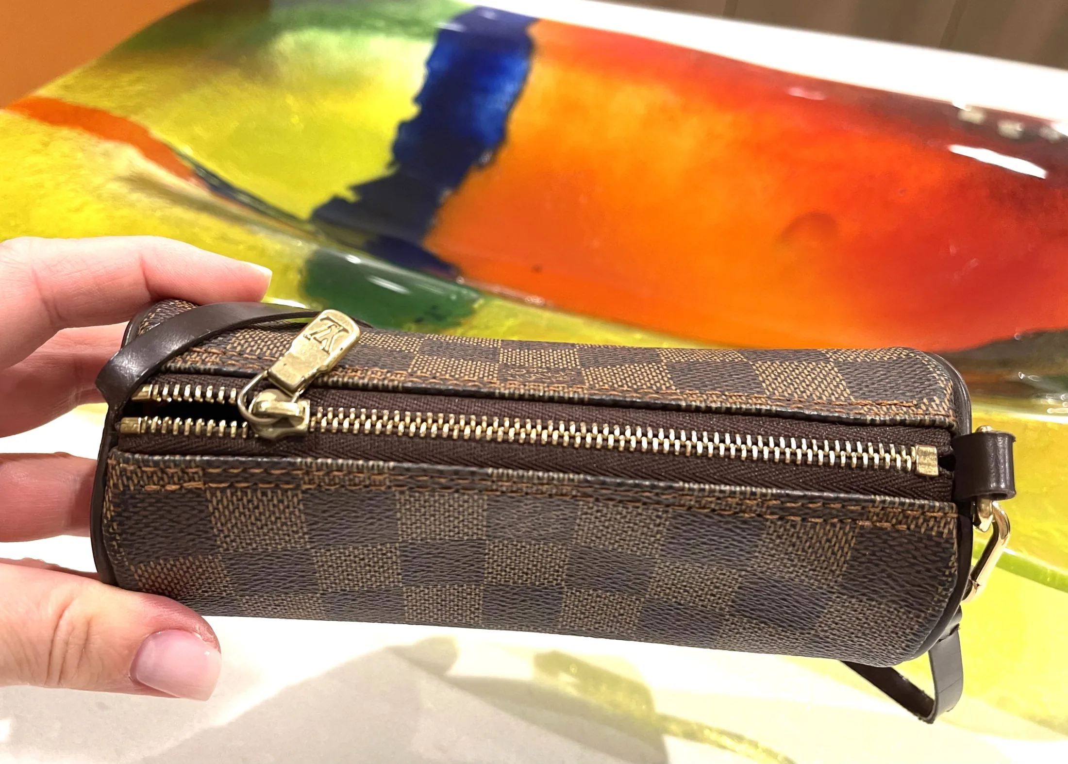 Damier Ebene Mini Papillon Pouch — image 6