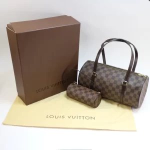 Damier Ebene Papillon Handbag W/Pouch