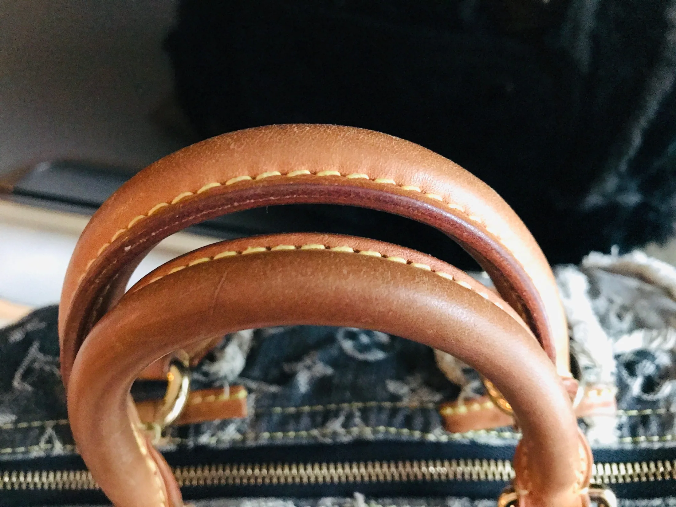 Louis Vuitton Denim Patchwork Speedy 30 Boston Handbag — image 8