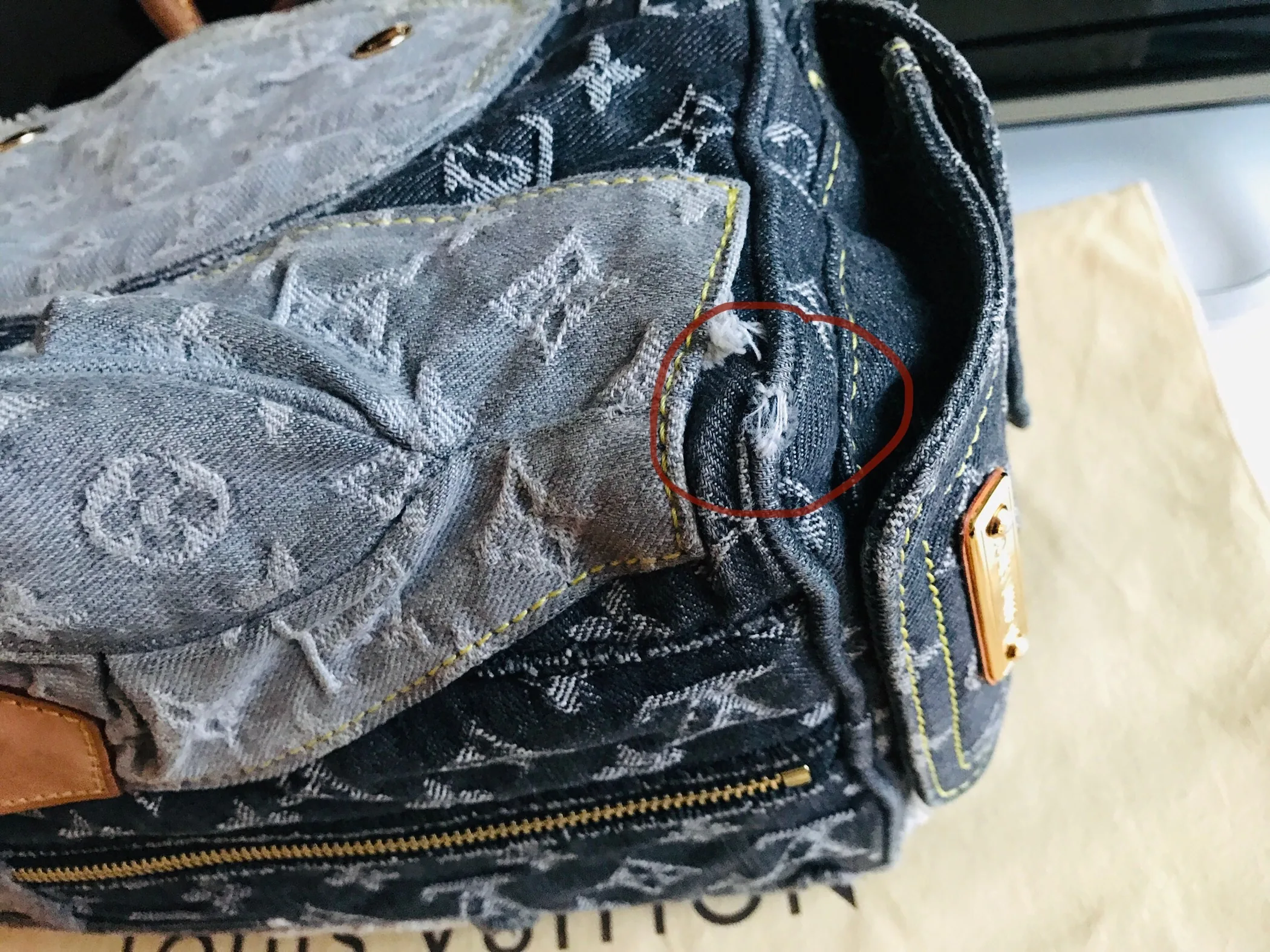 Louis Vuitton Denim Patchwork Speedy 30 Boston Handbag — image 14