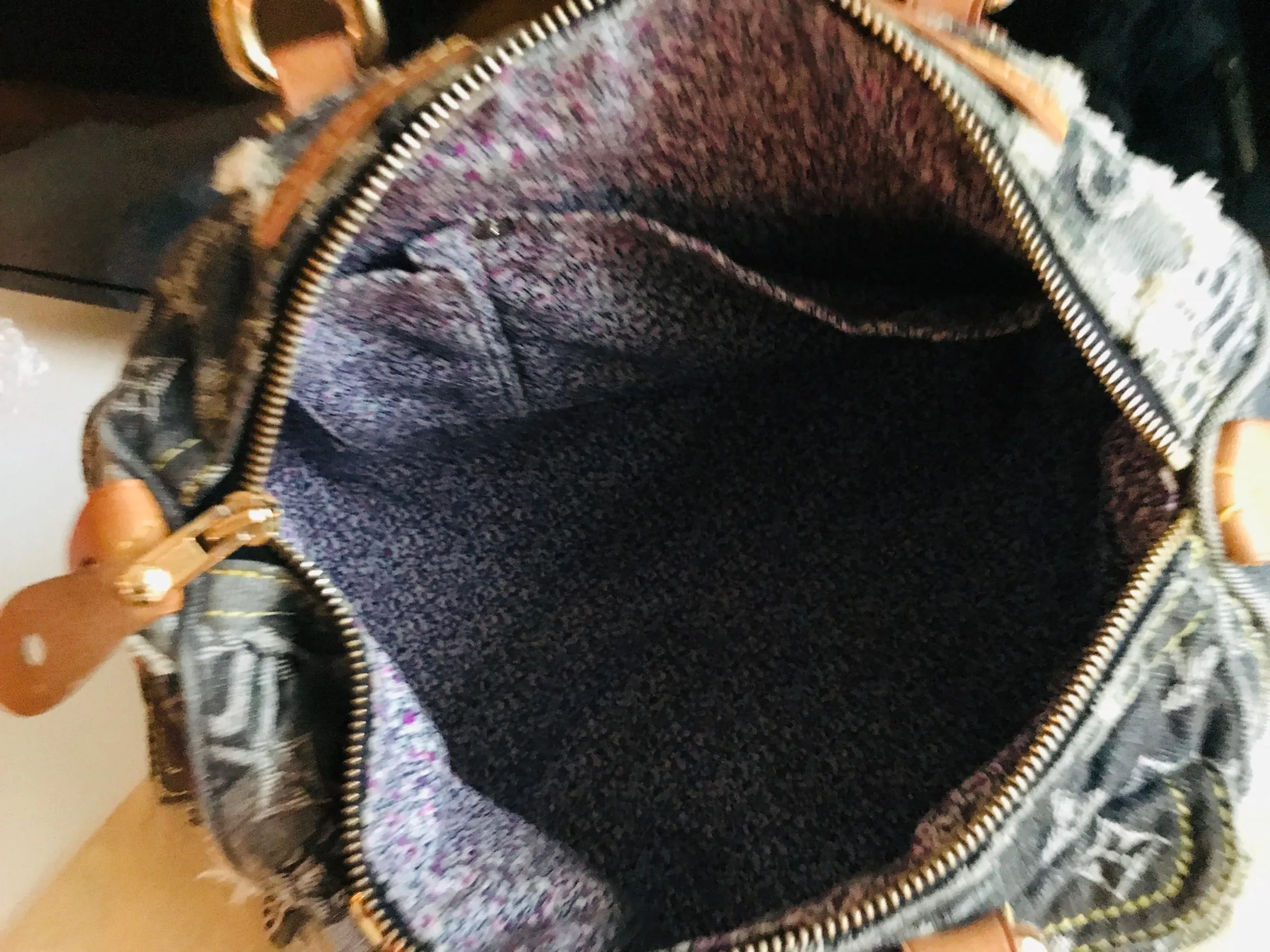 Louis Vuitton Denim Patchwork Speedy 30 Boston Handbag — image 18