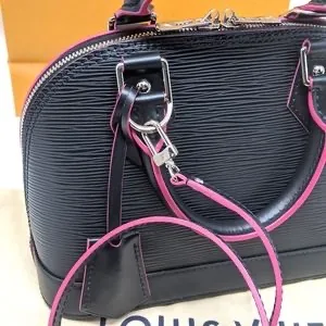 Louis Vuitton Epi Leather-Black/Hot Pink Alma BB Handbag — image 7