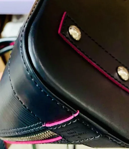 Louis Vuitton Epi Leather-Black/Hot Pink Alma BB Handbag — image 17