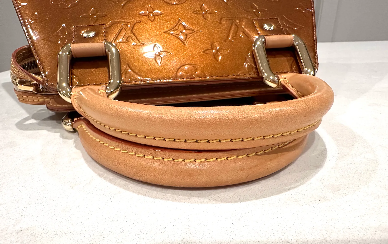Forsyth Bronze Monogram Vernis Handbag — image 9