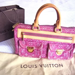 Fuchsia Monogram Denim Neo Speedy Handbag