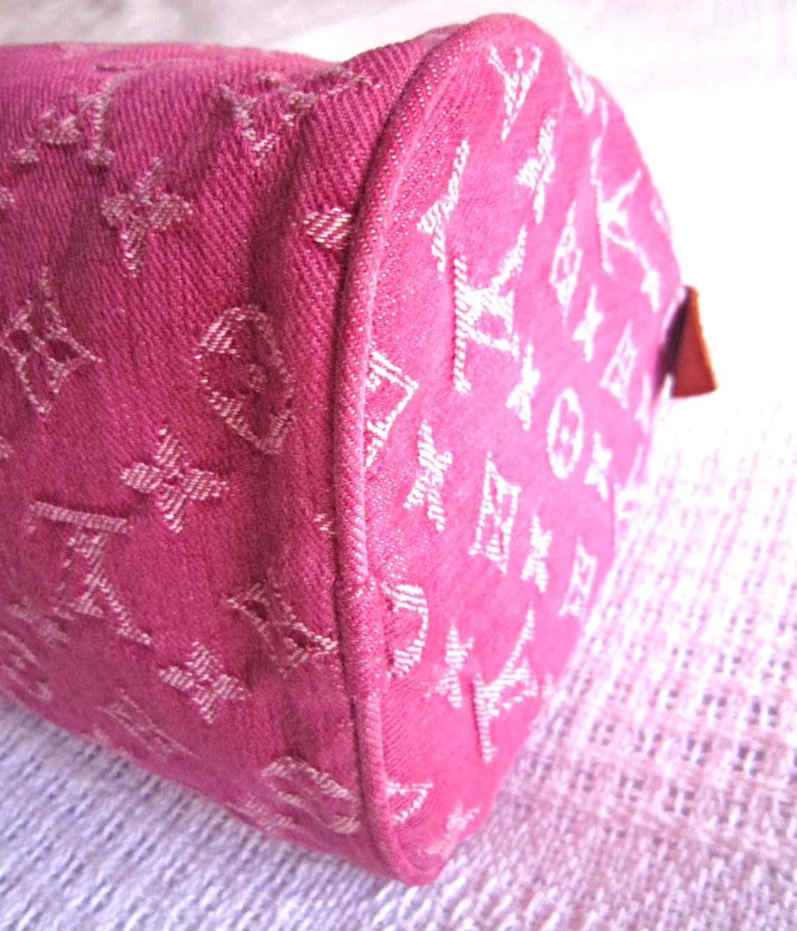 Fuchsia Monogram Denim Neo Speedy Handbag — image 5
