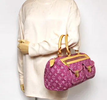 Fuchsia Monogram Denim Neo Speedy Handbag — image 6