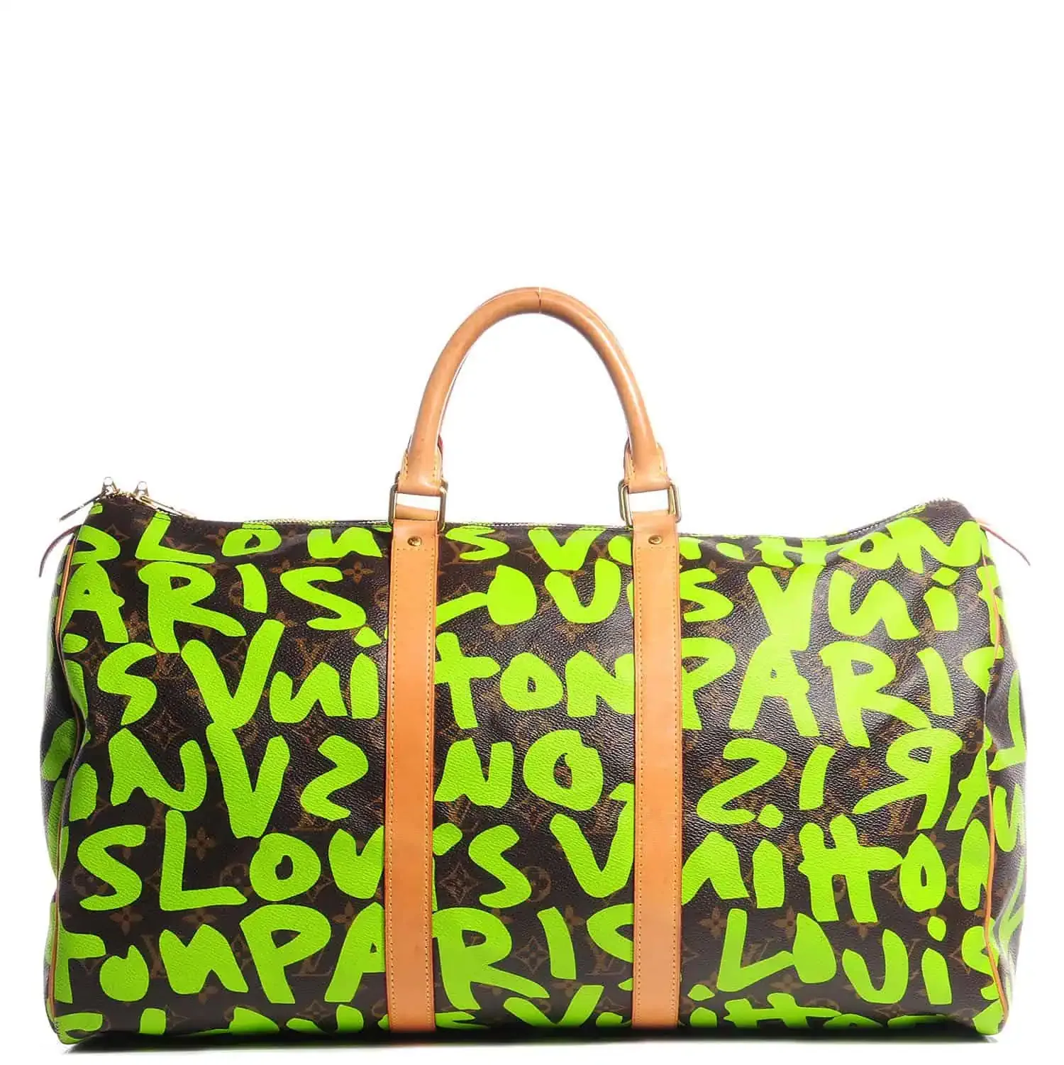 Louis Vuitton Stephen Sprouse Graffiti Neon Green Keepall 50