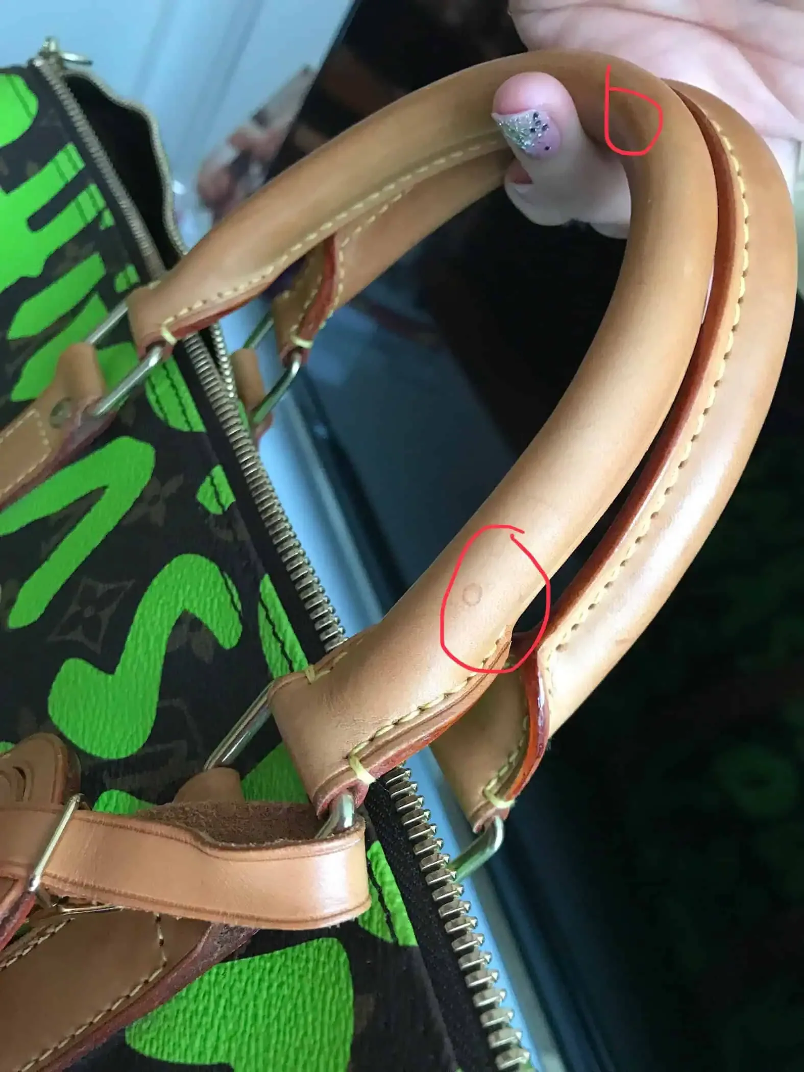Louis Vuitton Stephen Sprouse Graffiti Neon Green Keepall 50 — image 4