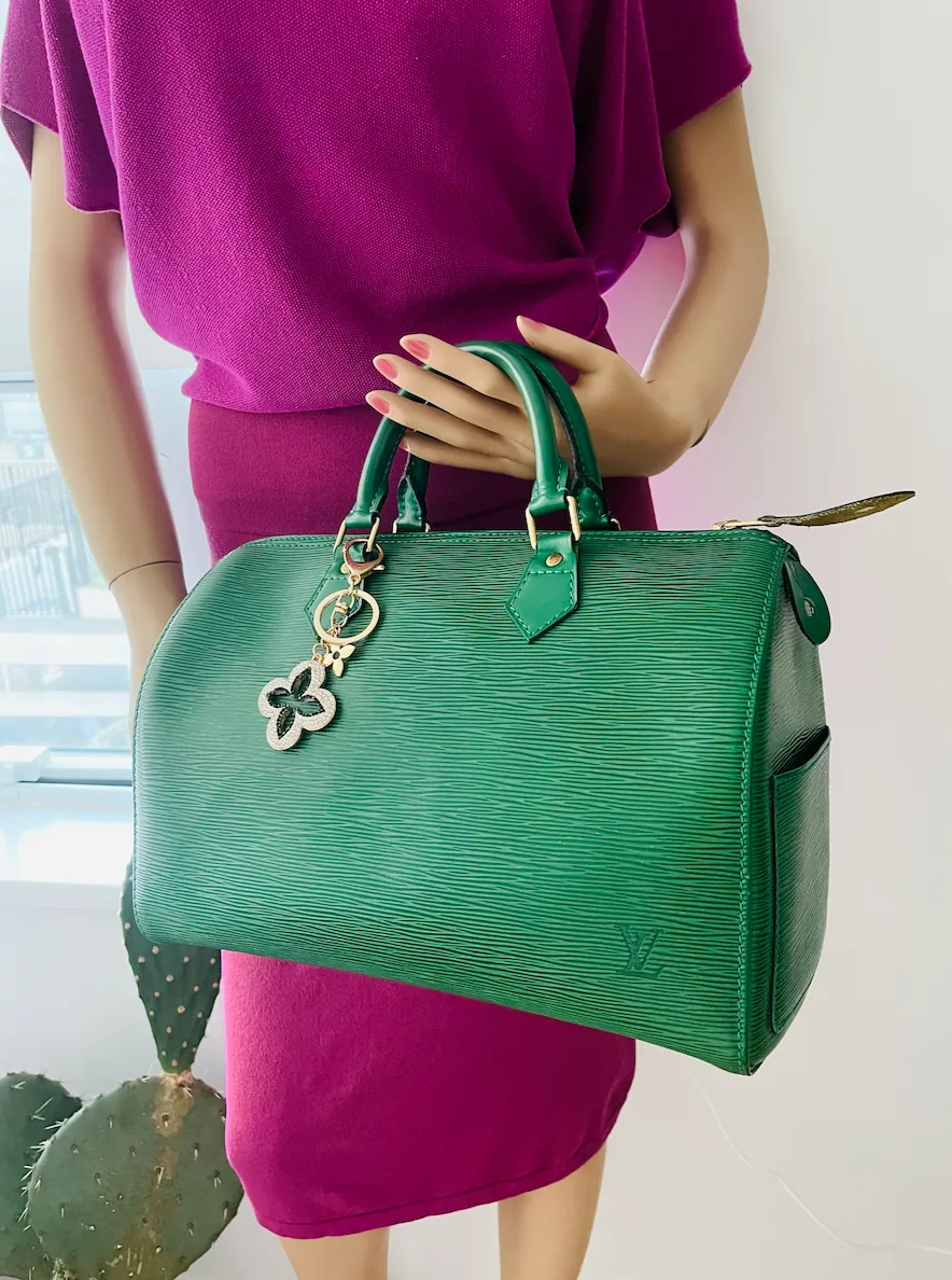 Green Epi Leather Speedy 35 Handbag — image 6