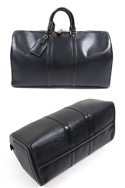 Keepall Black Epi Leather Travel Bag — image 3