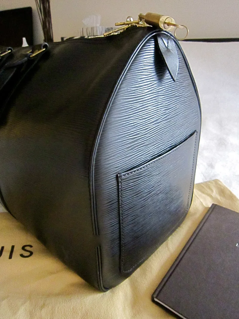 Keepall Black Epi Leather Travel Bag — image 4
