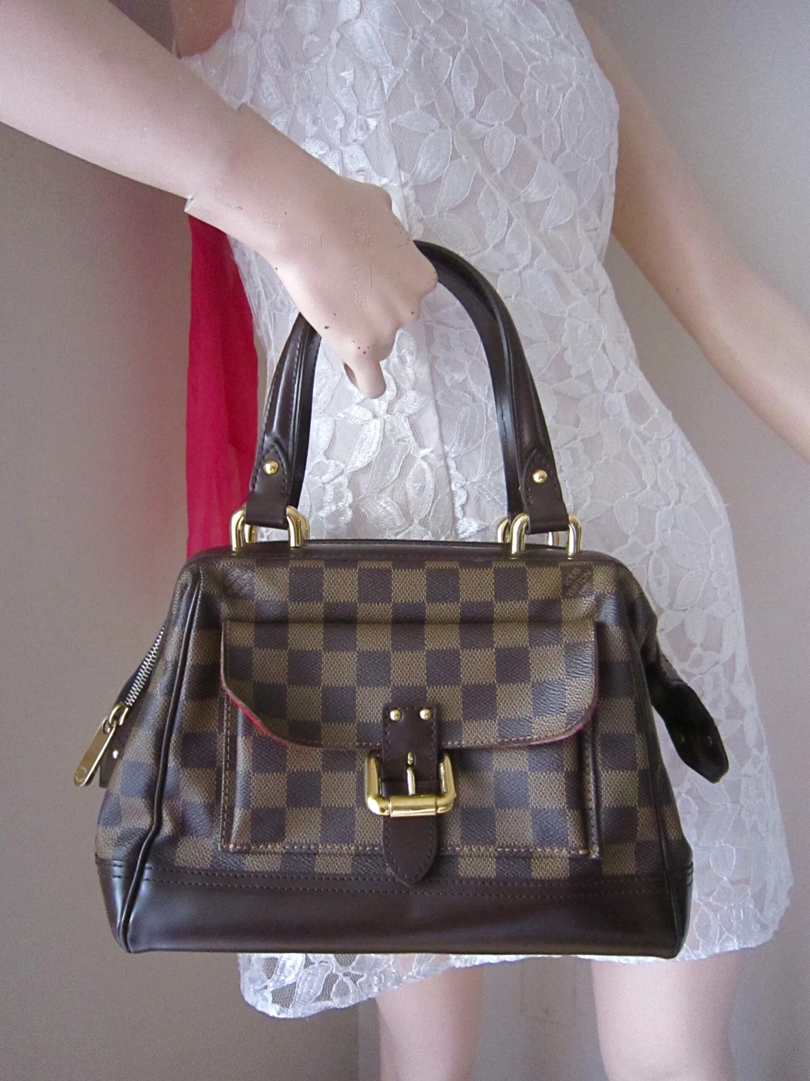 Knightsbridge Damier Ebene Satchel Handbag — image 11