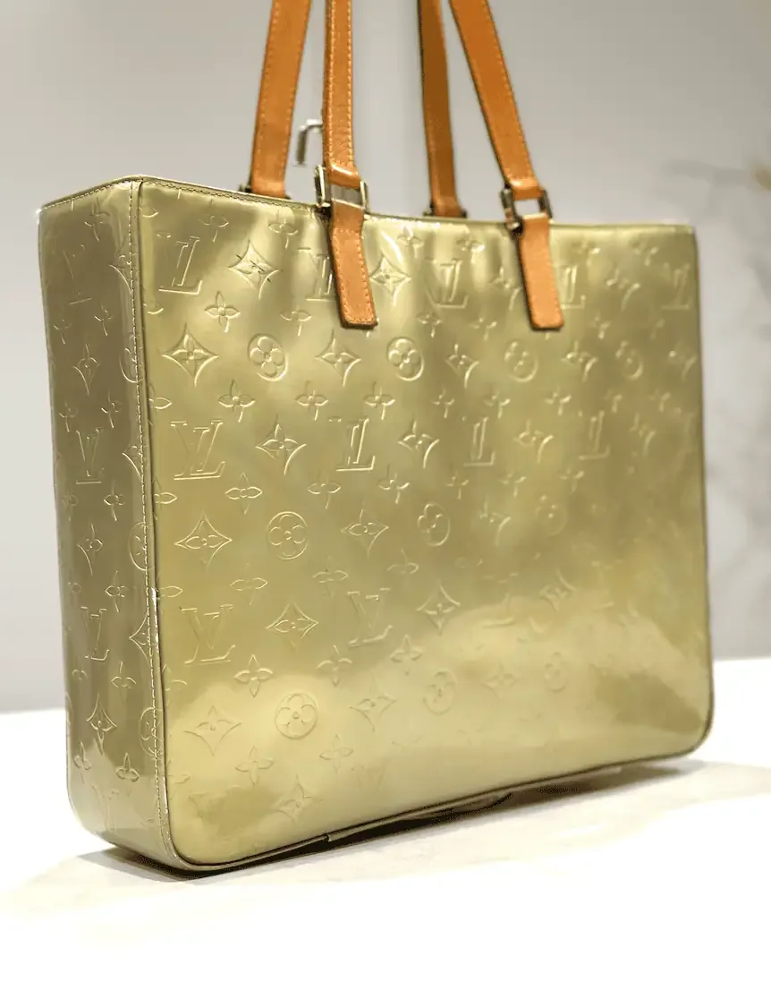 Large Columbus Silver Green-Yellow Tote Bag — image 2