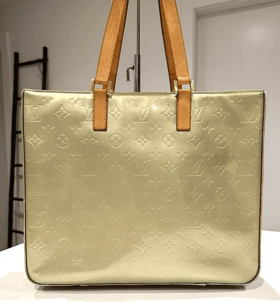 Large Columbus Silver Green-Yellow Tote Bag — image 3