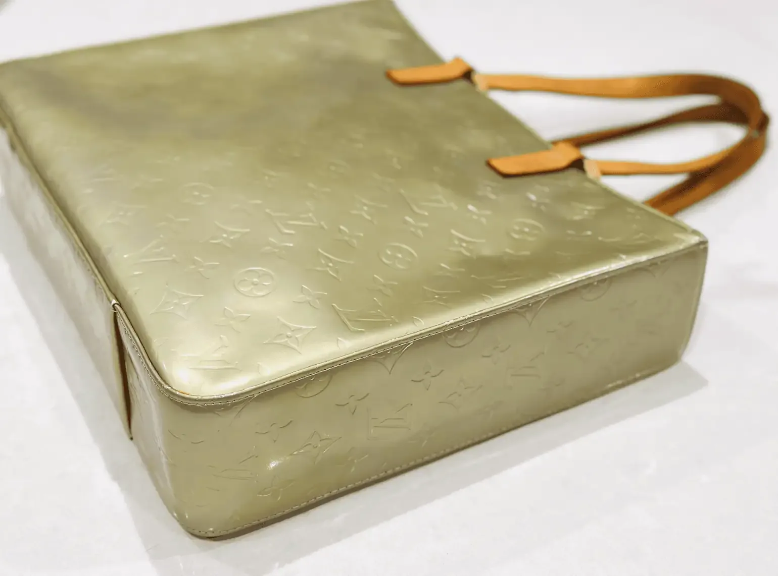Large Columbus Silver Green-Yellow Tote Bag — image 6
