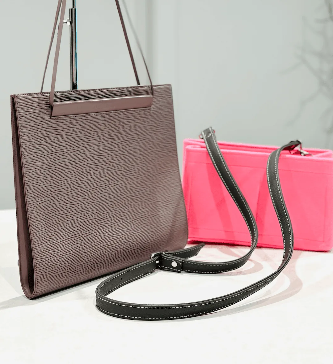 Lilac-Grey Saint Tropez Epi Leather Handbag