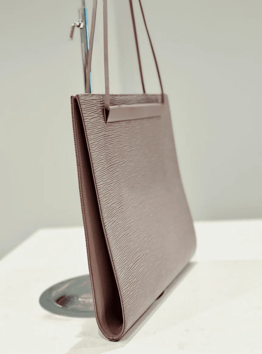 Lilac-Grey Saint Tropez Epi Leather Handbag — image 4