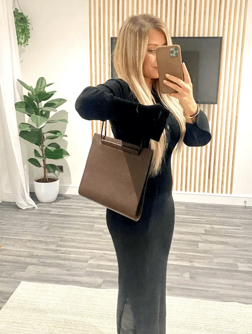 Lilac-Grey Saint Tropez Epi Leather Handbag — image 8