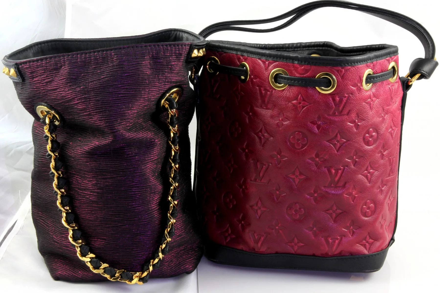 Limited Edition Monogram Double Jeu Neo Noe Cranberry Handbag — image 3