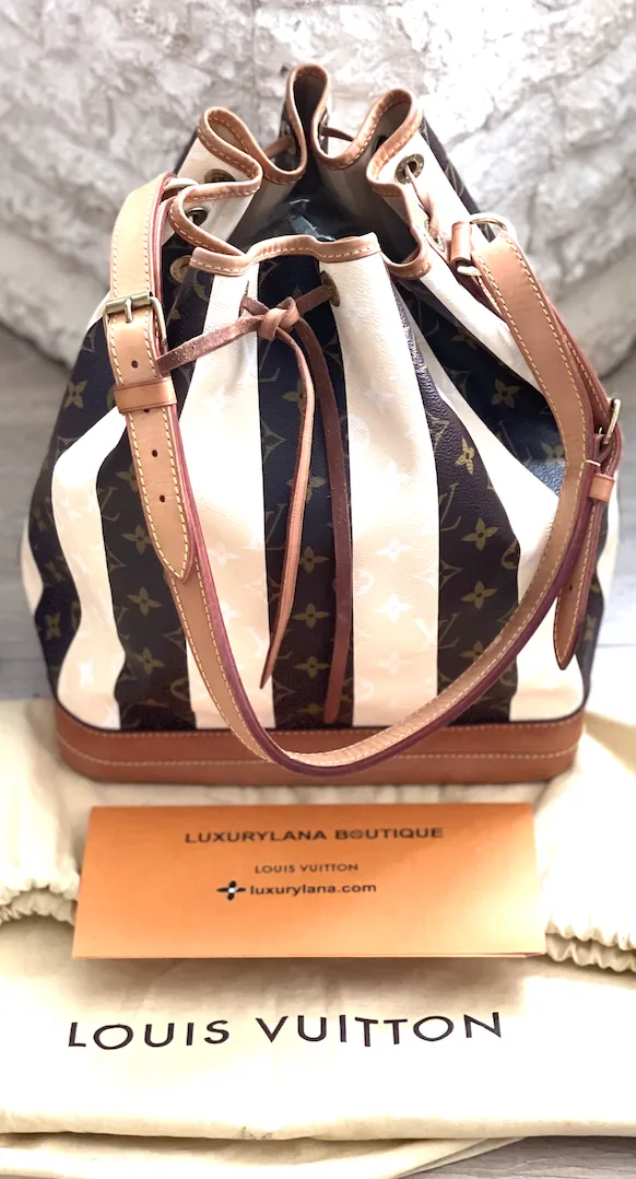 Limited Edition Monogram Rayures Noe GM Handbag — image 2