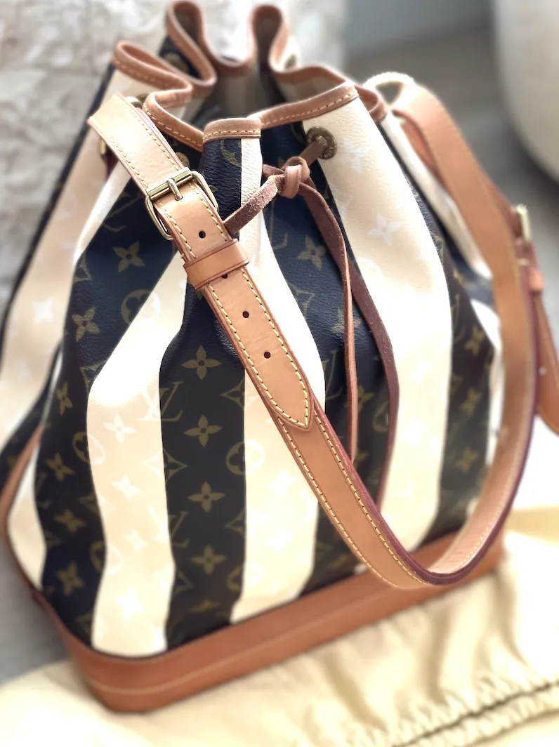 Limited Edition Monogram Rayures Noe GM Handbag — image 3