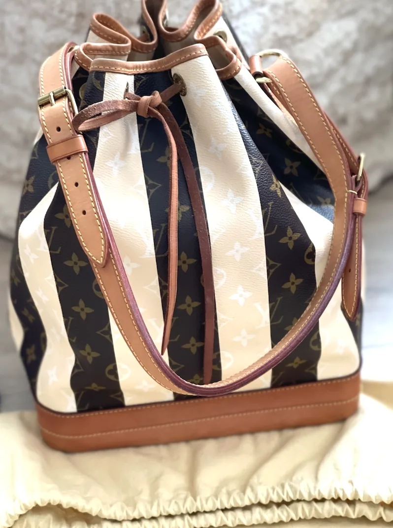 Limited Edition Monogram Rayures Noe GM Handbag — image 4