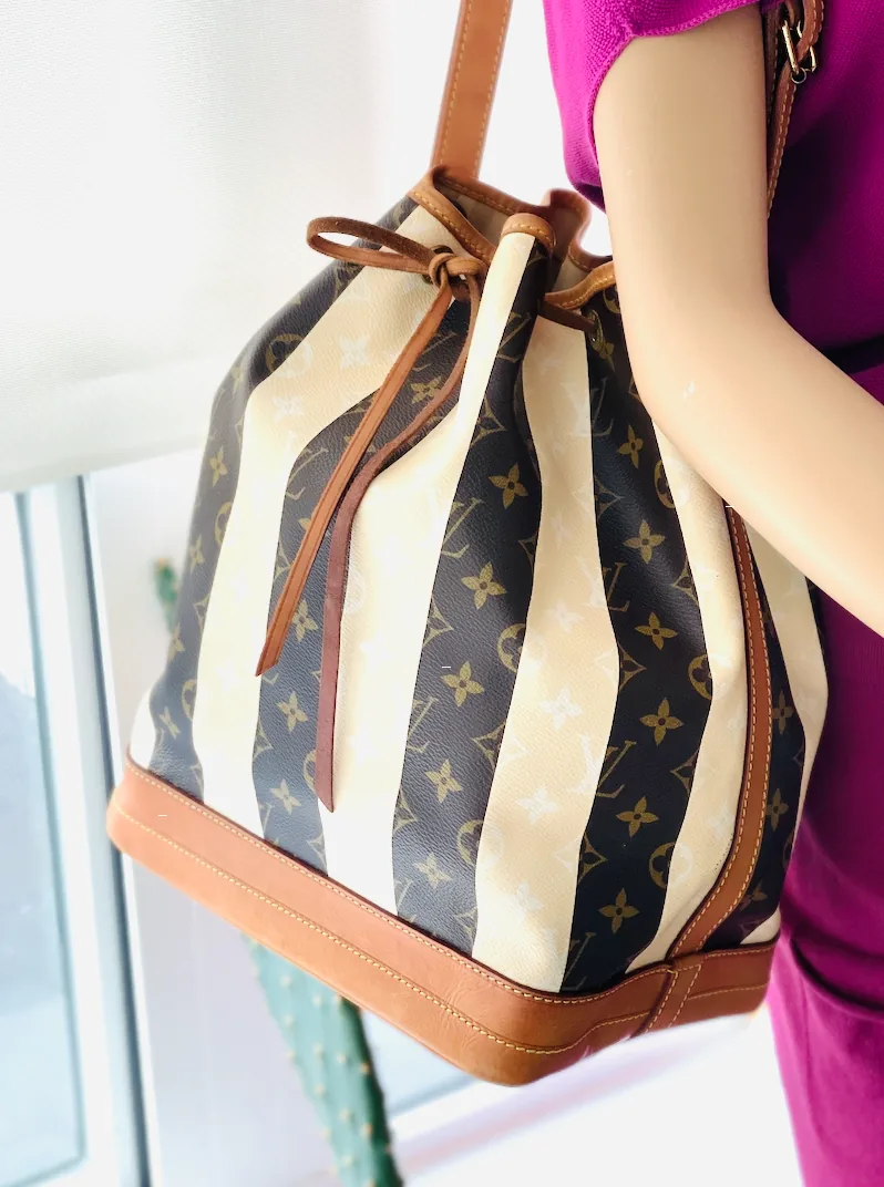 Limited Edition Monogram Rayures Noe GM Handbag — image 5