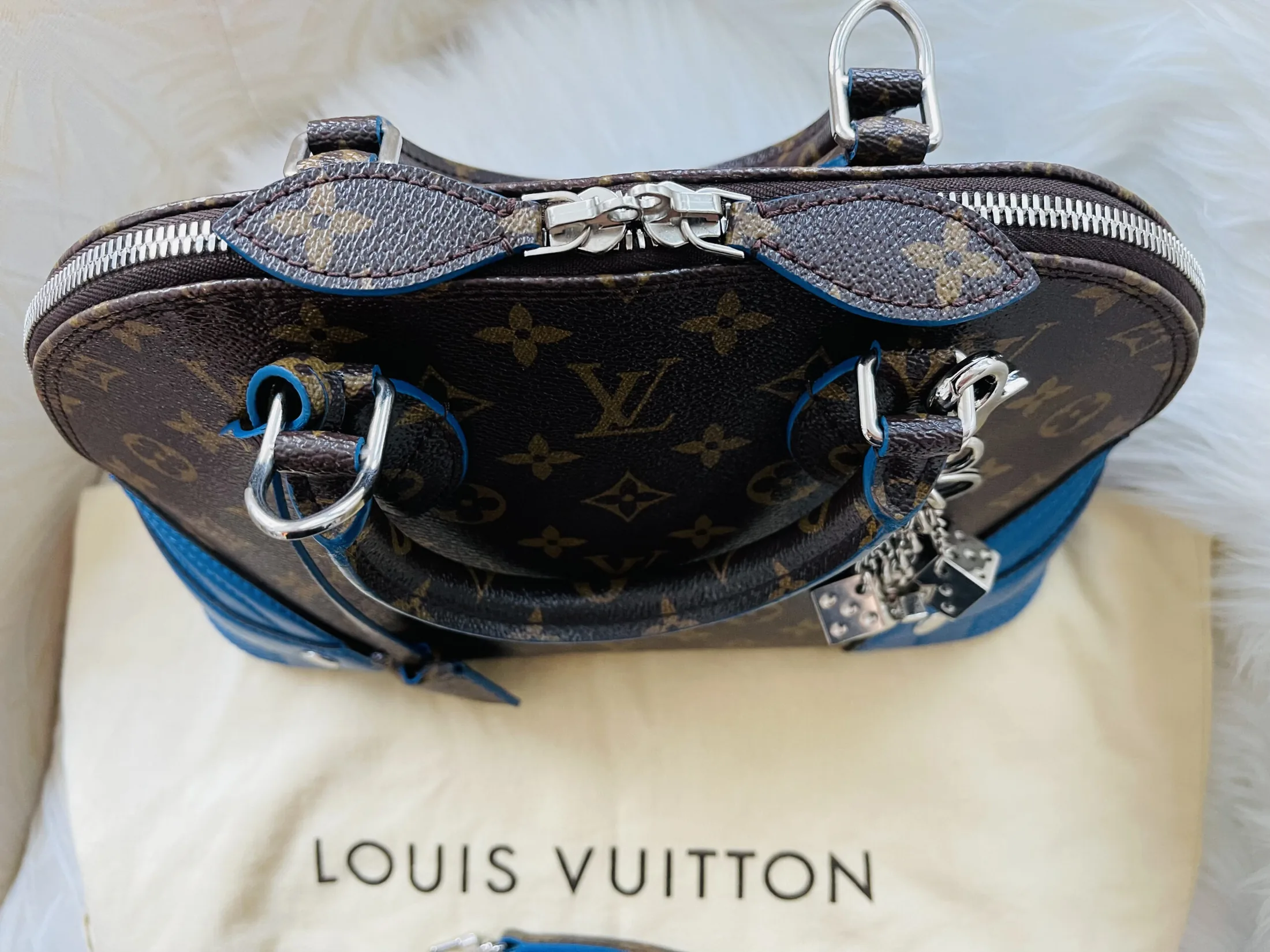 Louis Vuitton Limited Edition Shiny Alma Handbag — image 8