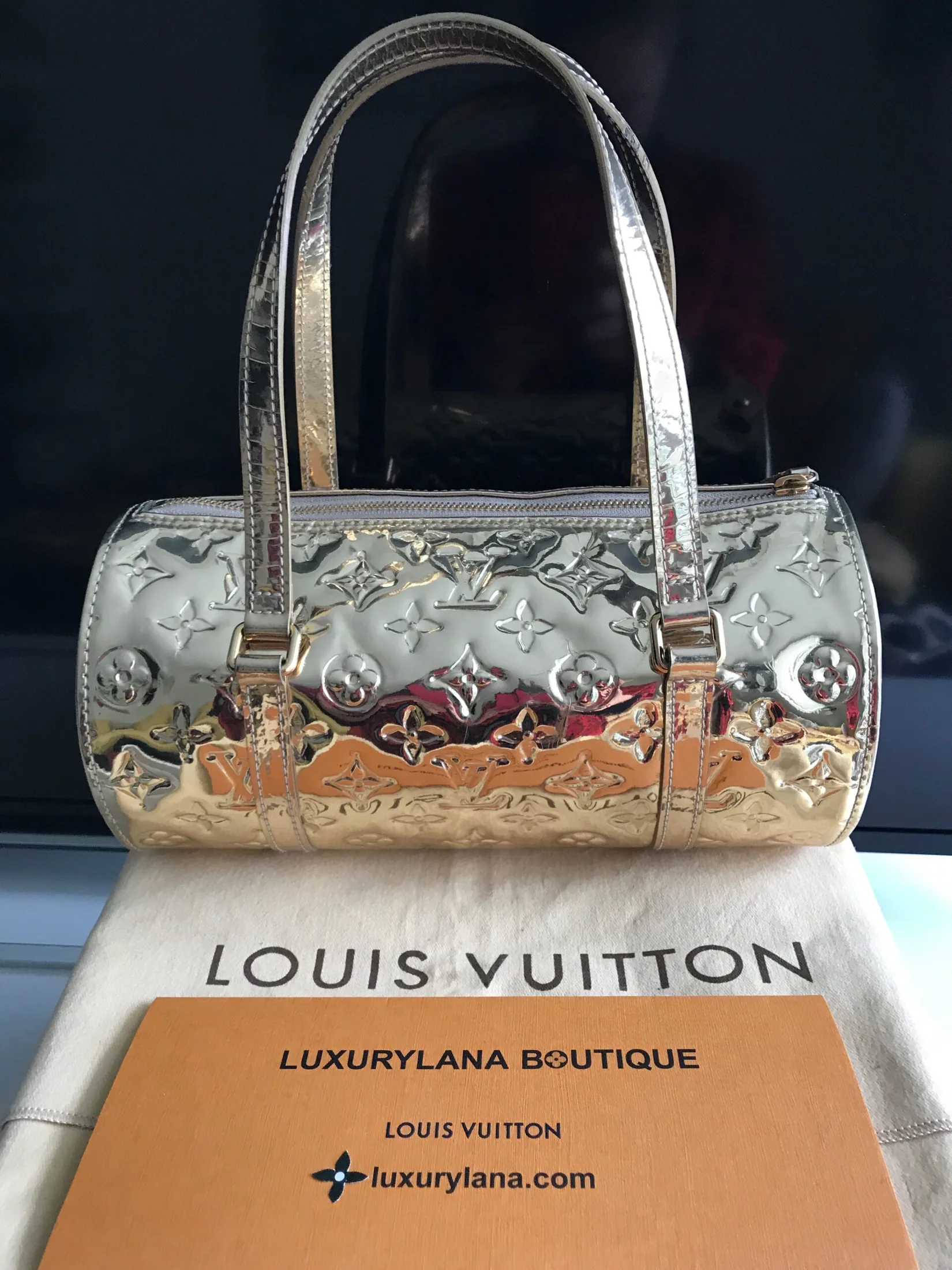 Monogram Miroir Gold Papillon Handbag — image 2