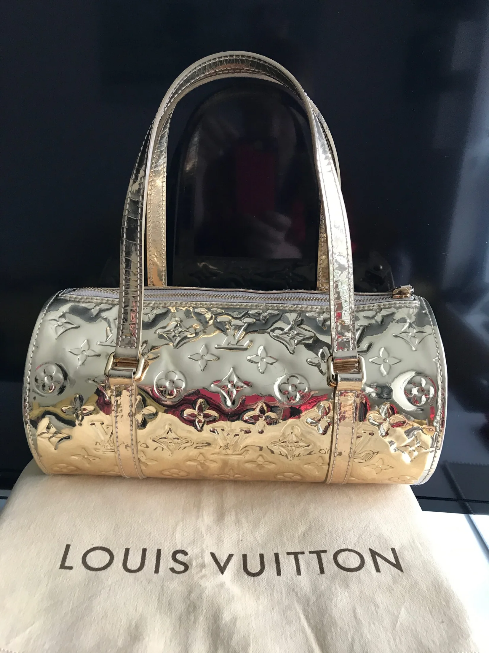 Monogram Miroir Gold Papillon Handbag — image 5