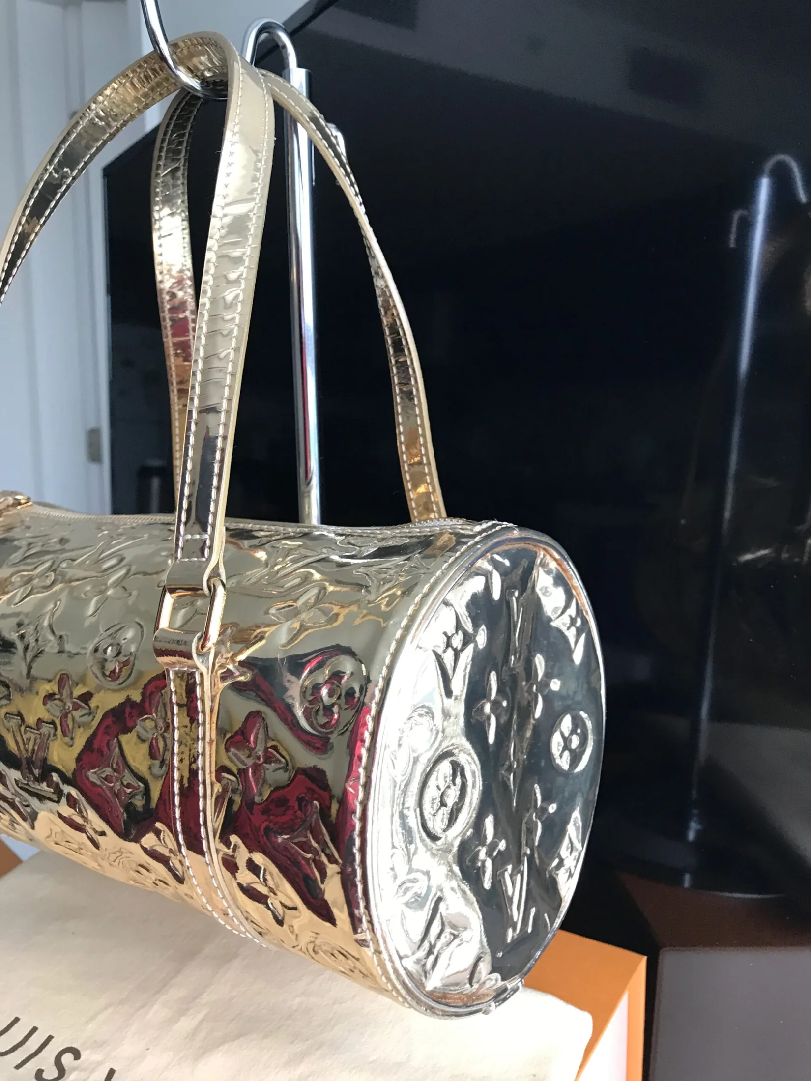 Monogram Miroir Gold Papillon Handbag — image 8