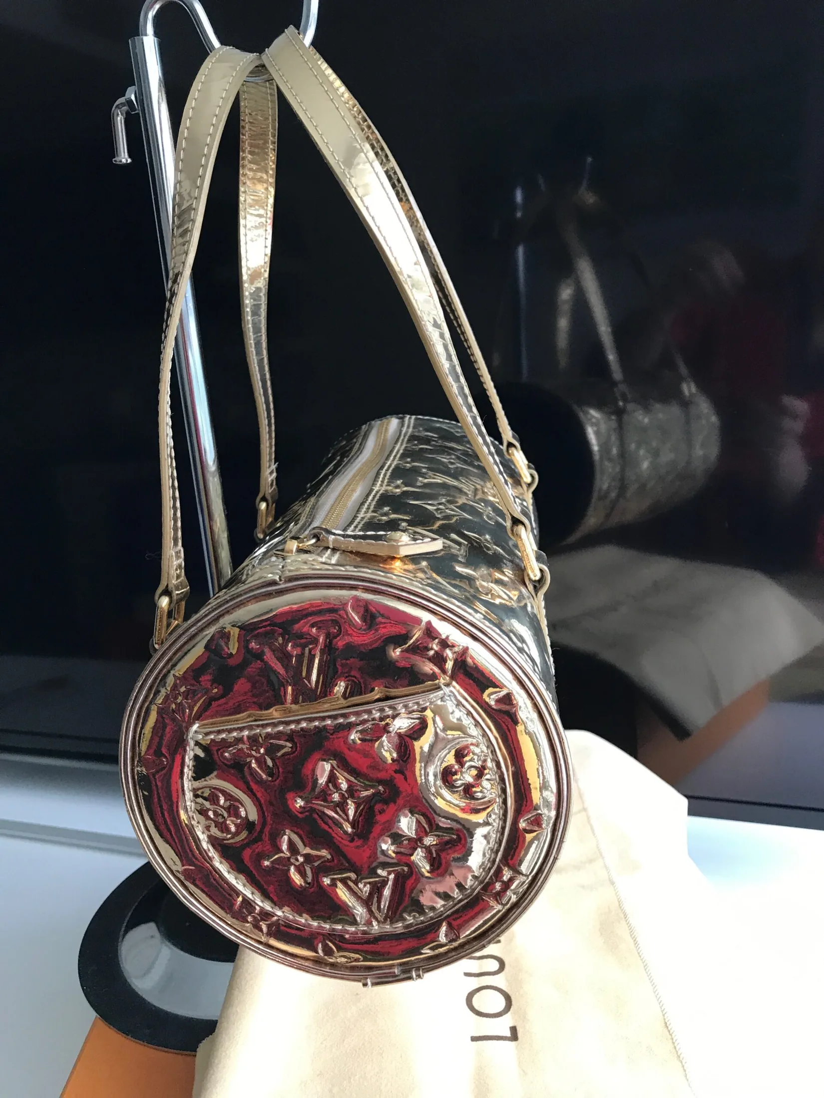 Monogram Miroir Gold Papillon Handbag — image 9