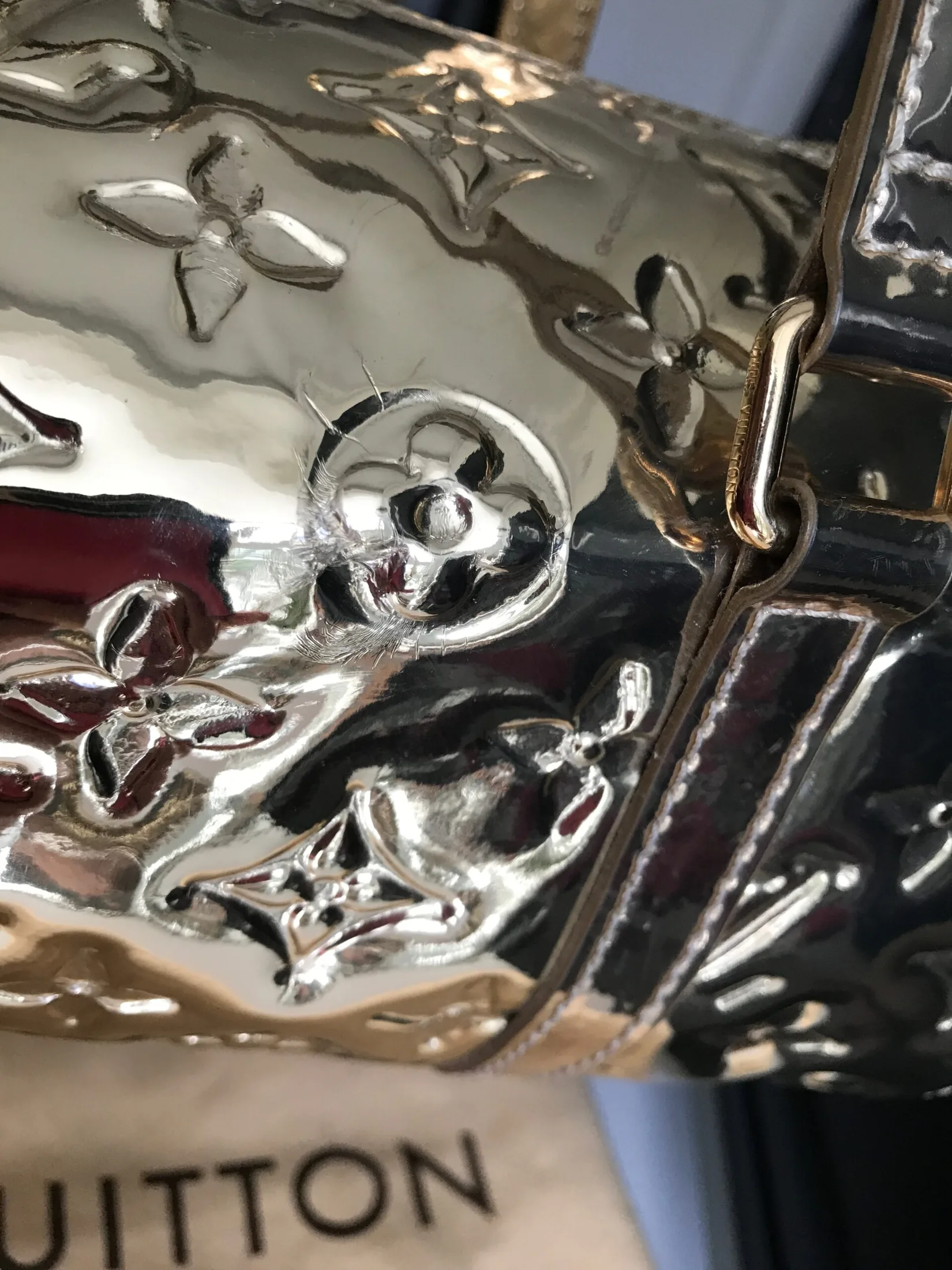 Monogram Miroir Gold Papillon Handbag — image 13