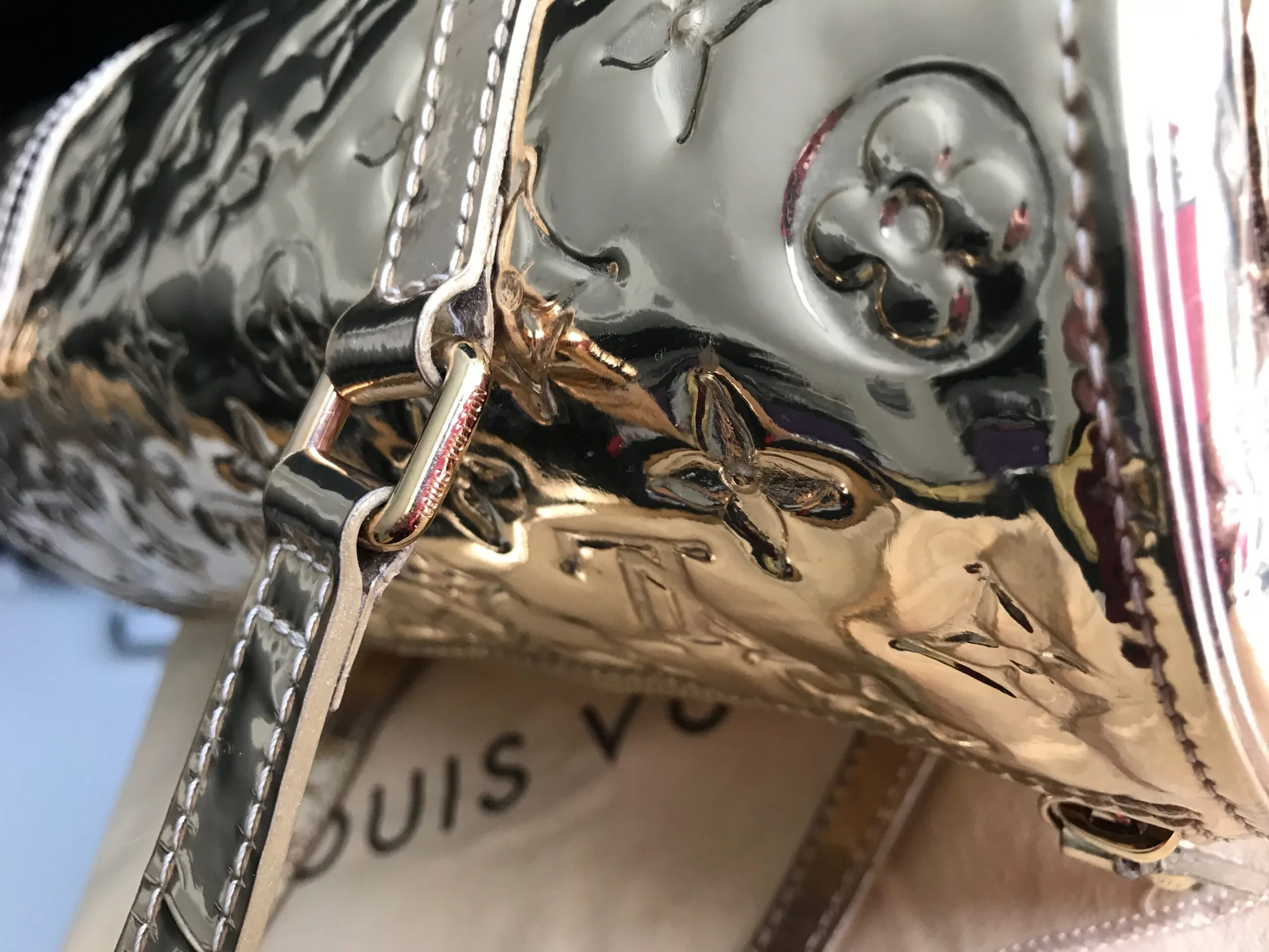 Monogram Miroir Gold Papillon Handbag — image 14