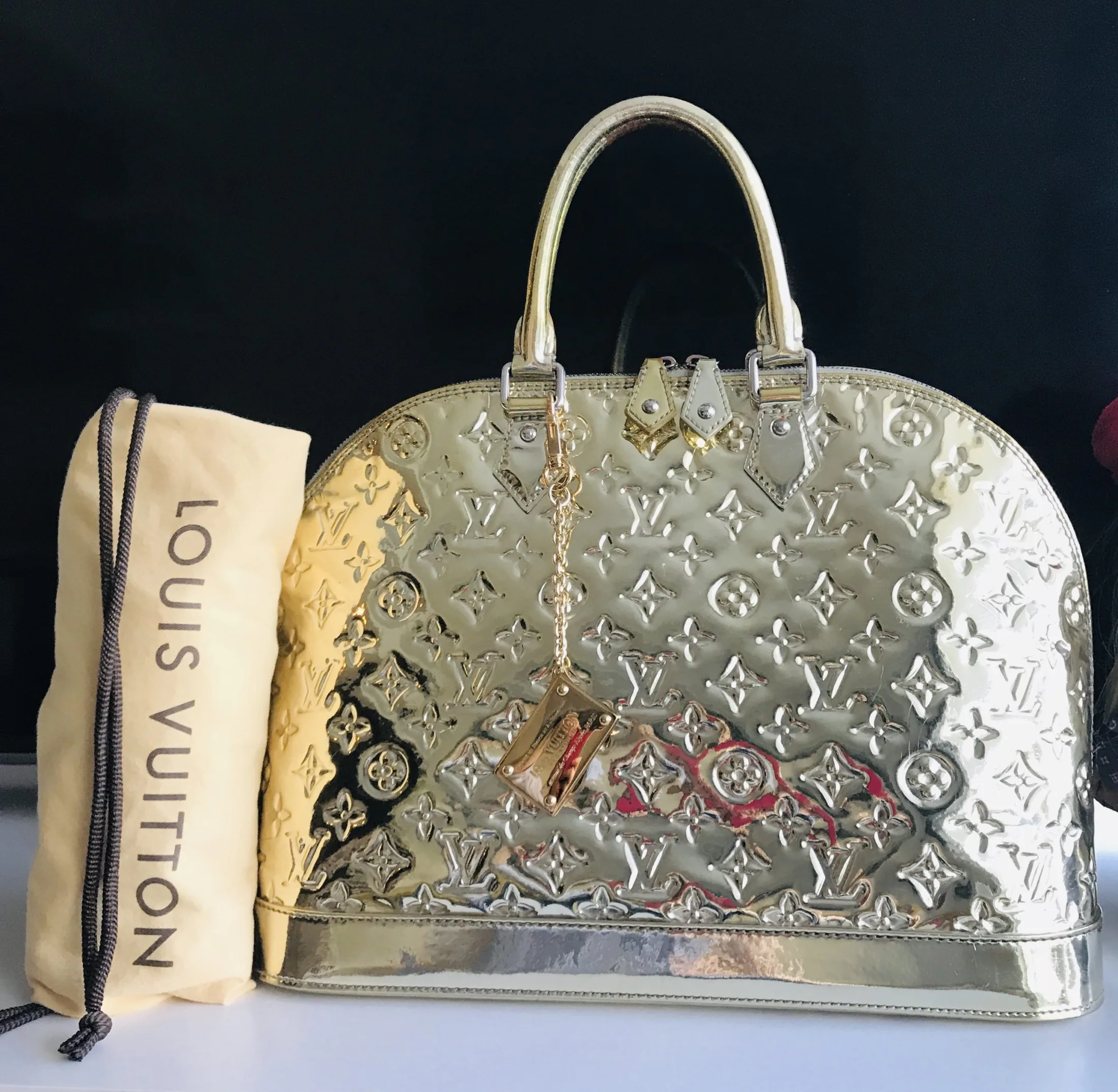 Louis Vuitton Miroir Mirror Gold Alma GM Handbag — image 6