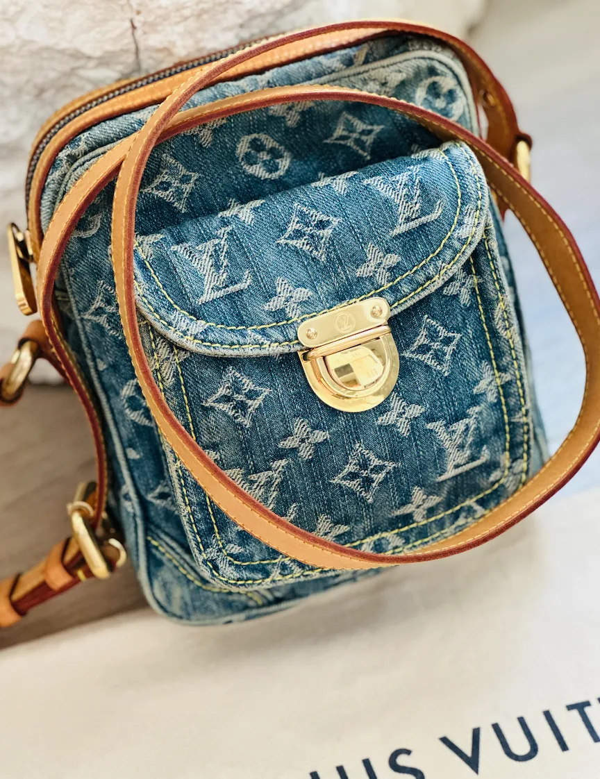 Monogram Blue Denim Cross Body Camera Bag — image 2