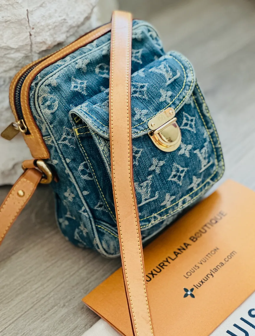 Monogram Blue Denim Cross Body Camera Bag — image 3