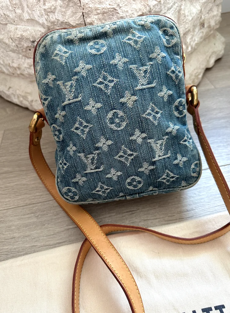 Monogram Blue Denim Cross Body Camera Bag — image 4