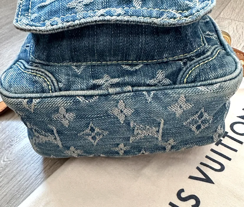 Monogram Blue Denim Cross Body Camera Bag — image 10