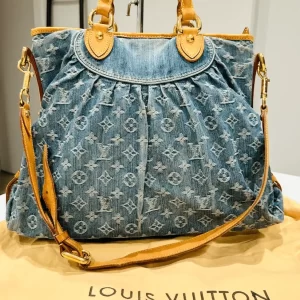 Monogram Blue Denim Neo Cabby MM Handbag