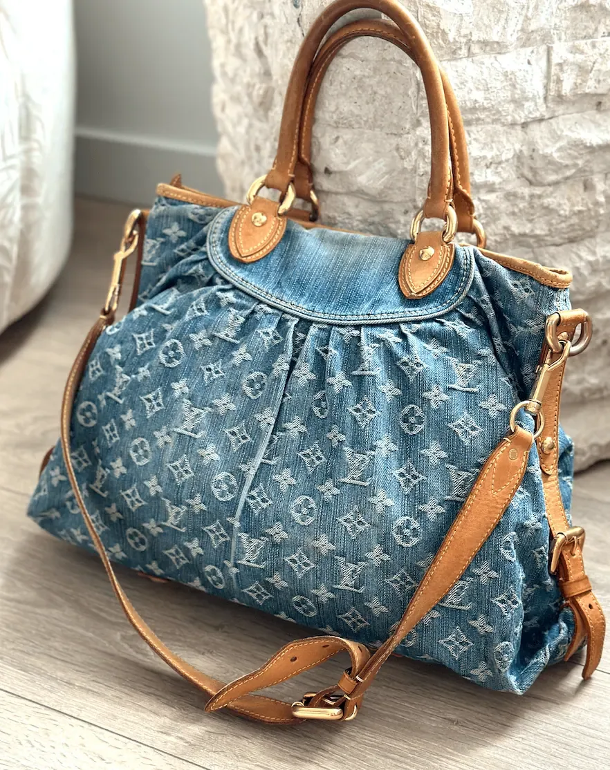 Monogram Blue Denim Neo Cabby MM Handbag — image 4